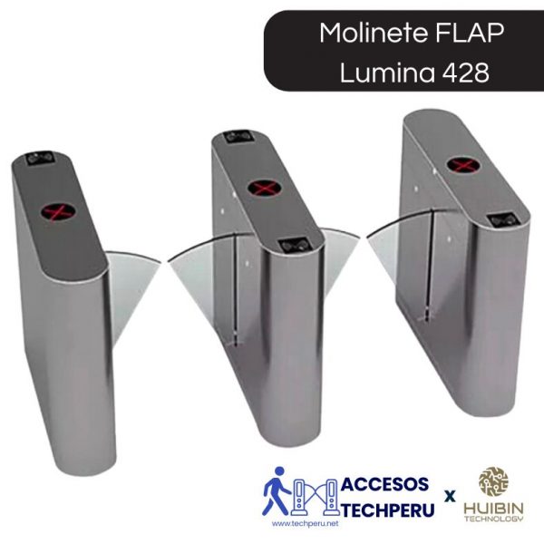 Molinete FLAP con Alas de Angel acceso peatonal - Soluciones TechPeru